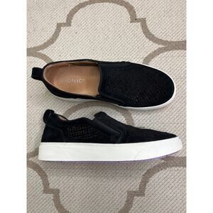 Vionic Kimmie Perf slip-on suede upper sneakers, size 7